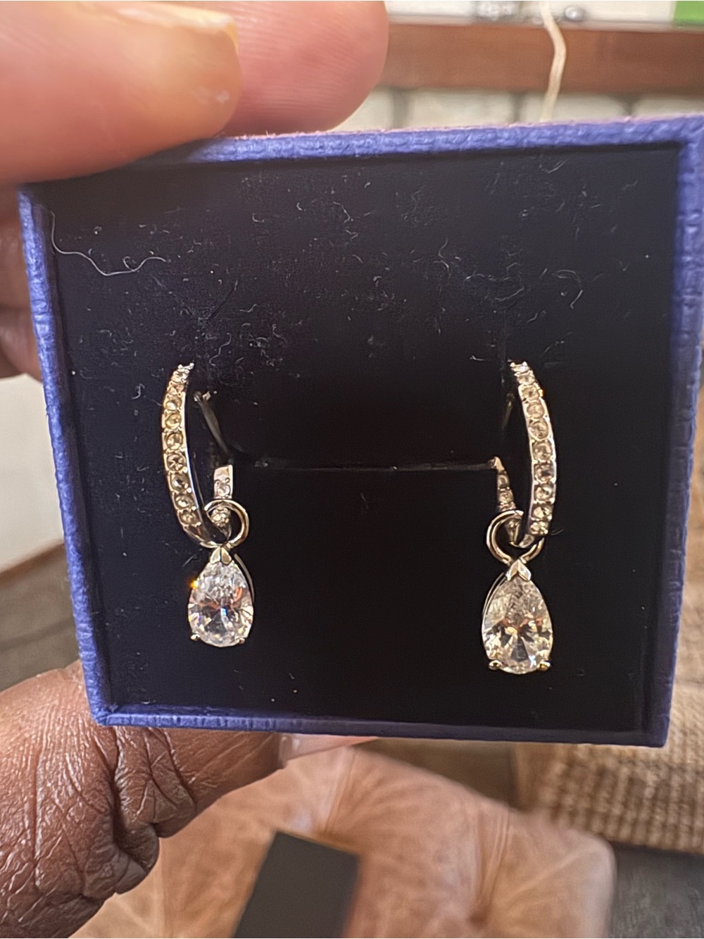 Swarovski Crystal rhodium earrings